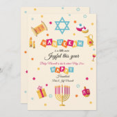 ハヌカー妊娠告知ホリデーカード シーズンカード (正面/裏面)