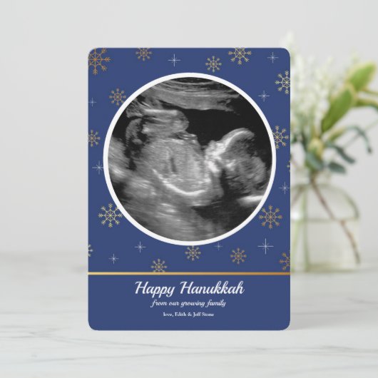ハヌカー妊娠超音波告知 シーズンカード (スタンド正面)