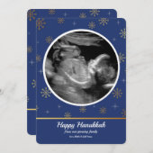 ハヌカー妊娠超音波告知 シーズンカード (正面/裏面)