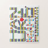 ハヌカー子供へパズル/Wh "ハヌカーはフヌカーだ" ジグソーパズル (縦)