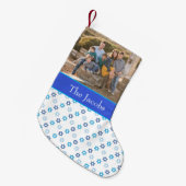 ハヌカー家族の写真 スモールクリスマスストッキング (正面 (吊り時))