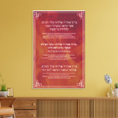 ハヌカー恵みへブル英語キャンドル照明 キャンバスプリント (インサイチュ (リビング))