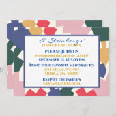 ハヌカー招待状モダンドレイデス 招待状 (正面/裏面)