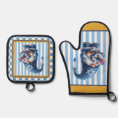 ハヌカー格言 鍋つかみ&鍋敷きセット (正面)