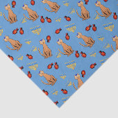 ハヌカー猫のDreidelの青い覆いのギフトの紙 薄葉紙 (詳細)