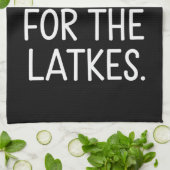 ハヌカー私はちょうどラトークユダヤ人のためにここにいる キッチンタオル (折り畳み)