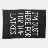 ハヌカー私はちょうどラトークユダヤ人のためにここにいる キッチンタオル (横)