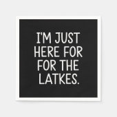 ハヌカー私はちょうどラトークユダヤ人のためにここにいる スタンダードカクテルナプキン (正面)