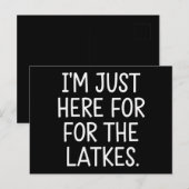 ハヌカー私はちょうどラトークユダヤ人のためにここにいる ポストカード (正面/裏面)