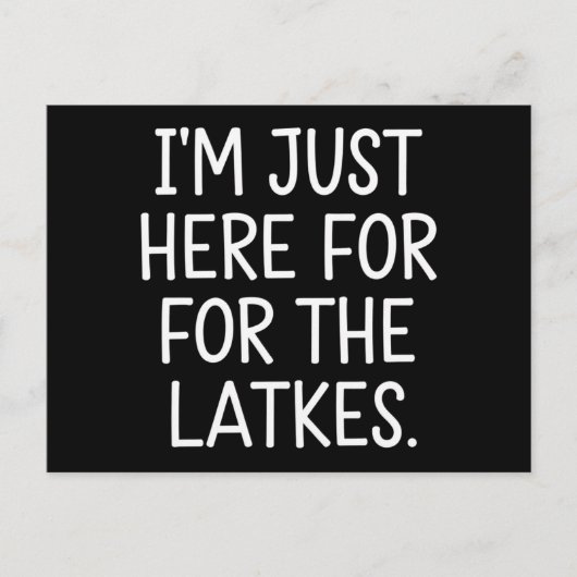 ハヌカー私はちょうどラトークユダヤ人のためにここにいる ポストカード (正面)