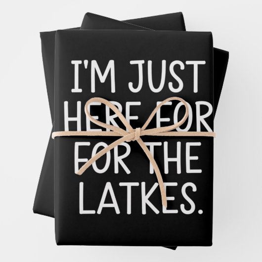 ハヌカー私はちょうどラトークユダヤ人のためにここにいる ラッピングペーパーシート (インサイチュ)