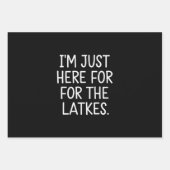 ハヌカー私はちょうどラトークユダヤ人のためにここにいる ラッピングペーパーシート (正面)