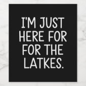 ハヌカー私はちょうどラトークユダヤ人のためにここにいる ワインラベル (シングルラベル)