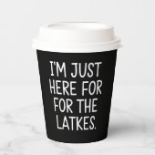 ハヌカー私はちょうどラトークユダヤ人のためにここにいる 紙コップ (正面)