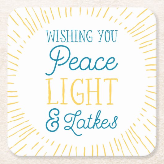 ハヌカー紙コースター スクエアペーパーコースター (正面)