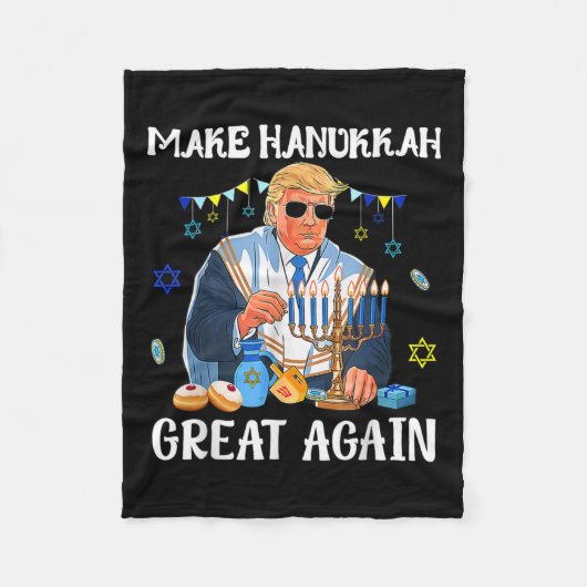 ハヌカー素晴らしを再びユダヤ人の醜いハヌカー（ユダヤ教の祭り）Swe フリースブランケット (正面)