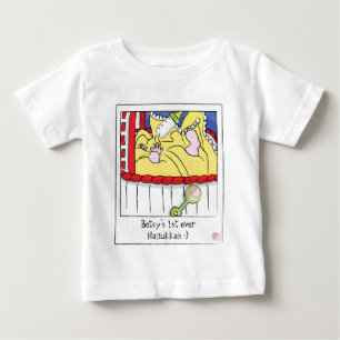 ハヌカー素晴らしベビージャージーTシャツ「Dreidel in Box」 ベビーTシャツ