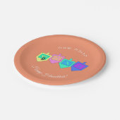 ハヌカー語（ヘブライ語） ペーパープレート (アングル)