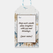 ハヌカー調和水カラーフェスティバルのライト ギフトタグ (裏面)