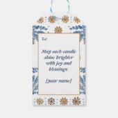 ハヌカー調和水カラーフェスティバルのライト ギフトタグ (裏面)