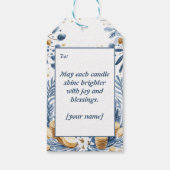 ハヌカー調和水カラーフェスティバルのライト ギフトタグ (裏面)