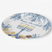 ハヌカー調和、水彩画 ペーパープレート (アングル)