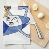 ハヌカー踊りドレイドスアンドジェリードーナツ キッチンタオル (四つ折り)