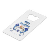 ハヌカー踊りドレイドスアンドジェリードーナツ クレジットカード栓抜き (正面アングル)