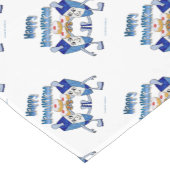 ハヌカー踊りドレイドスアンドジェリードーナツ ショートテーブルランナー (コーナー)