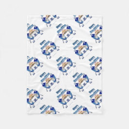 ハヌカー踊りドレイドスアンドジェリードーナツ フリースブランケット