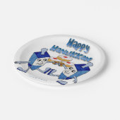 ハヌカー踊りドレイドスアンドジェリードーナツ ペーパープレート (アングル)