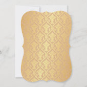 ハヌカー金ゴールドとエメラルドグリーン 招待状 (裏面)