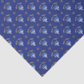 ハヌカー金ゴールドスターオブデイヴィッド(ユダヤ教)メノラーホワイトブルー 薄葉紙 (詳細)