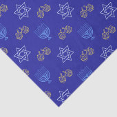 ハヌカー金ゴールドドレイデルスターオブデイヴィッド（ユダヤ教）メノラーブルー 薄葉紙 (詳細)