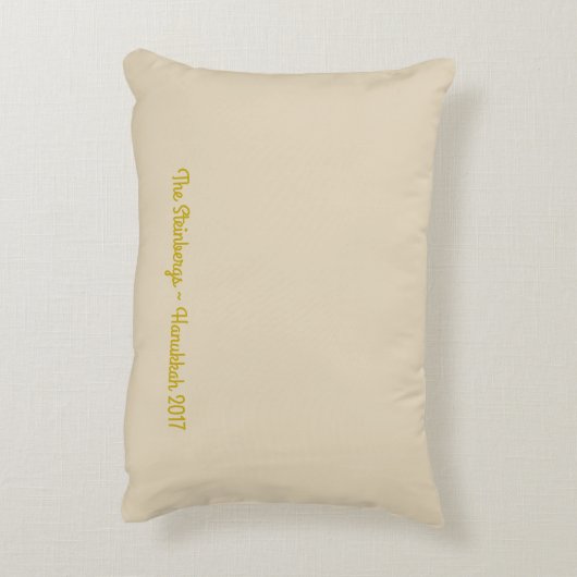 ハヌカー金ゴールド·クリーム枕「軽いス食べピンリピート」 アクセントクッション (裏面(縦))