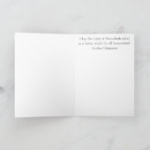 「ハヌカー金ゴールド/B（ユダヤ教）メノラー」封筒つきグリーティングカード シーズンカード (内部)