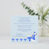 ハヌカー雪だるまおもしろいファミリーアンドフレンズホリデイ 招待状 (スタンド正面)