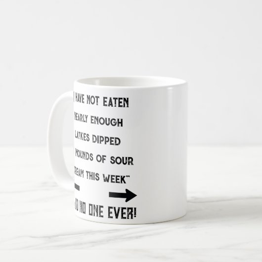 ハヌカー食べラトケのチャンピオンコーヒーマグ コーヒーマグカップ (正面左)