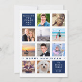 ハヌカー12フォトモダンカスタムコラージュ シーズンカード (正面)