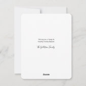 ハヌカー2つの伝統ワンウィッシュクリスムカ シーズンカード (裏面)