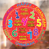 ハヌカー8泊熱狂する窓が離れない ウィンドウサイン (シート2)