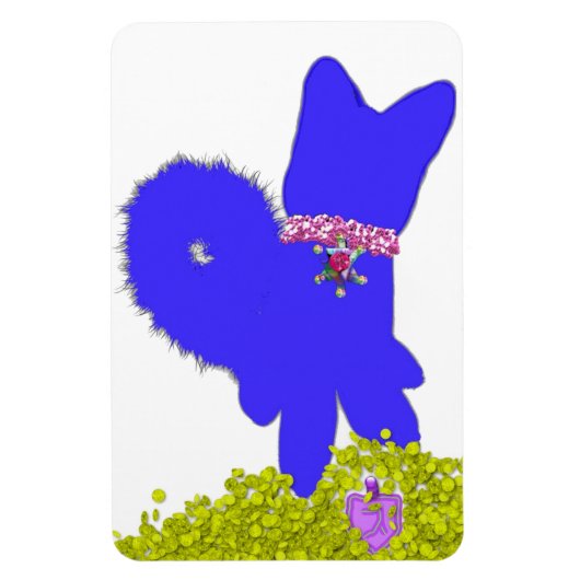 ハヌカー・ドレイデル・ゲルトとブルードッグ・ホリデー マグネット (縦)