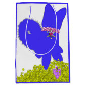 ハヌカー・ドレイデル・ジェルト・ブルー・ドッグ・ホリデー抱き枕 ミディアムペーパーバッグ (正面)