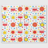 ハヌカー/ハヌカー(ユダヤ教の祭り)ラッピングカラフル紙熱狂する8 ラッピングペーパー (フラット)