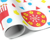 ハヌカー/ハヌカー(ユダヤ教の祭り)ラッピングカラフル紙熱狂する8 ラッピングペーパー (ロールコーナー)