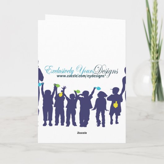 ハヌカー（ユダヤ教の祭り）かHannukahの挨拶 シーズンカード (裏面)