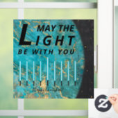 ハヌカー(ユダヤ教の祭り)が明るくなる ウィンドウサイン (ホーム)