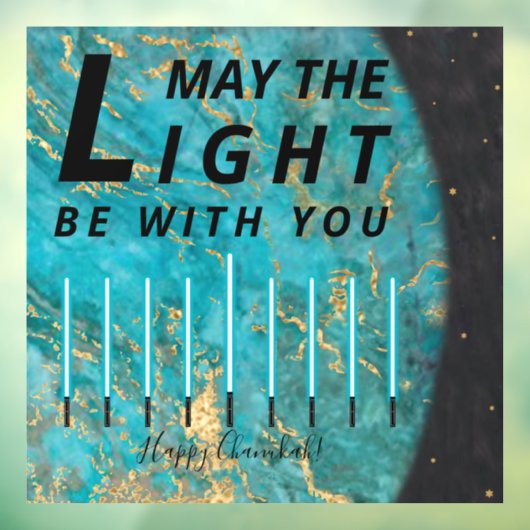 ハヌカー(ユダヤ教の祭り)が明るくなる ウィンドウサイン (シート3)