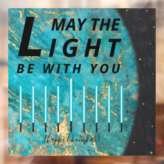 ハヌカー(ユダヤ教の祭り)が明るくなる ウィンドウサイン (シート2)