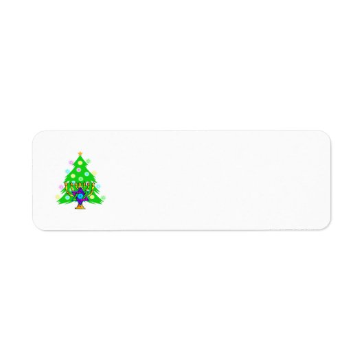ハヌカー(ユダヤ教の祭り)とクリスマス ラベル (正面)